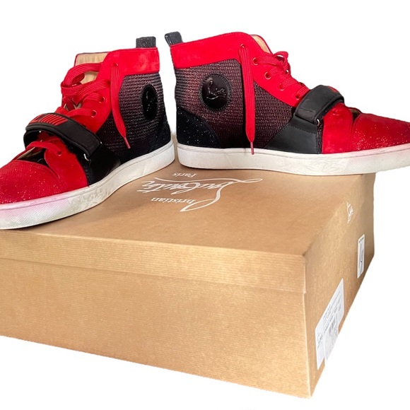 Christian Louboutin Black/Loubi Version Louis Orlato Vs Flat Trico Shoes - Picture 2 of 5